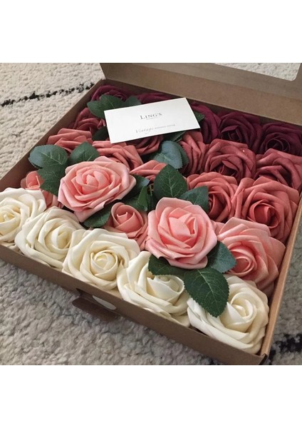 F20 Siyah 10 Adet 10/20/30 Kafaları 8 cm Yapay Pe Köpük Gül Çiçek Gelin Buketi Çiçek Düğün Parti Için Dekoratif Scrapbooking Dıy Çiçek (Yurt Dışından)