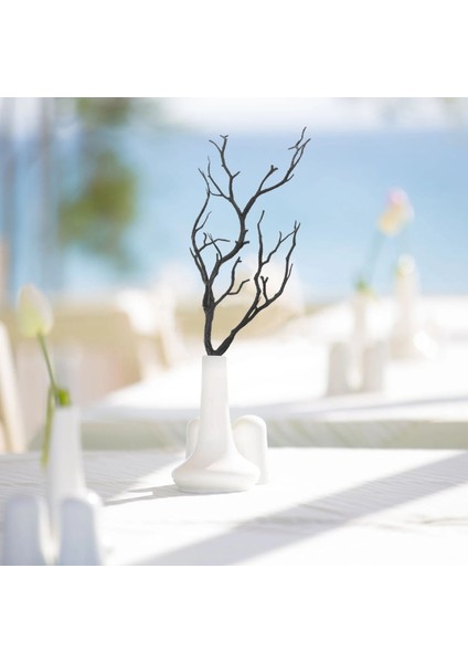 Beyaz 35X15X6 cm 4 Adet Yapay Plastik Kurutulmuş Boynuzlar Ağaç Dalları Bitki Dallar Koyu Cadı Dıy Kafa Bandı Aksesuarları Düğün Parti Noel Dekor (Yurt Dışından)