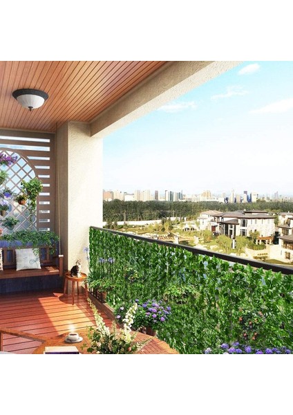 Koyu Akçaağaç Yaprakları 2 Metre x 0,5 Metre Yapay Gizlilik Çit Ekranı Sahte Sarmaşık Yaprak Çitler 2/1 Metre Uzun Yapraklı Çit Panelleri Kapalı Açık Bahçe Güverte Balkon Ekranı (Yurt Dışından)