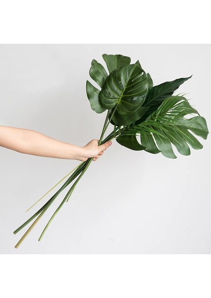 Juan Bu Lu Luo Ye Tek Parça Monstera Yapay Bitkiler Plastik Tropikal Palmiye Ağacı Yaprakları Ev Bahçe Dekorasyonu Aksesuarları Fotoğraf Dekoratif (Yurt Dışından) modelleri