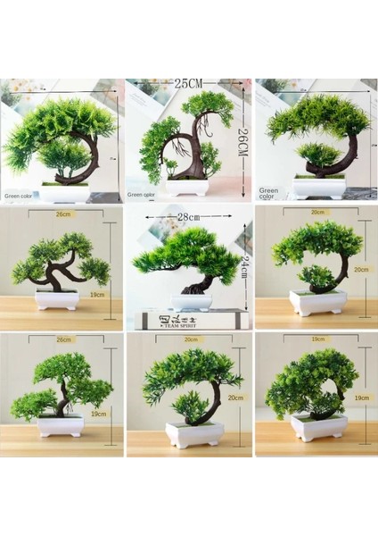 Fengweicao Yeşil Yeşil Ev Dekor Bonsai Simülasyon Dekoratif Çiçekler Çelenkler Yapay Çiçekler Sahte Yeşil Saksı Bitkileri Süsler Karşılama Çam (Yurt Dışından)