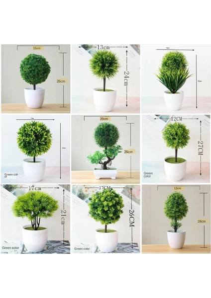 Fengweicao Yeşil Yeşil Ev Dekor Bonsai Simülasyon Dekoratif Çiçekler Çelenkler Yapay Çiçekler Sahte Yeşil Saksı Bitkileri Süsler Karşılama Çam (Yurt Dışından)