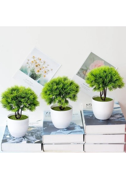 Fengweicao Yeşil Yeşil Ev Dekor Bonsai Simülasyon Dekoratif Çiçekler Çelenkler Yapay Çiçekler Sahte Yeşil Saksı Bitkileri Süsler Karşılama Çam (Yurt Dışından)