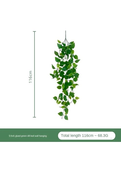 Stil 5 Ev Duvar Dekorasyonu Şifreleme Yeşil Bitki Simülasyon Söğüt Yaprağı Wisteria Şerit Kolye Simülasyon Okaliptüs Kolye (Yurt Dışından)