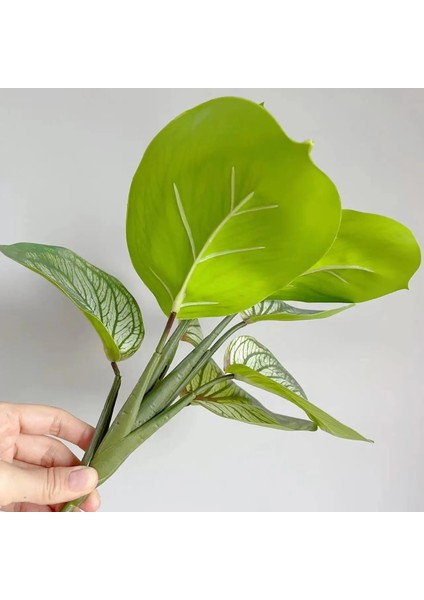 Açık Sarı Sahte Bitkiler Yaprak Elma Dökmeyen Tavuskuşu Yaprakları Bitki Ev Dekor Plastik Yapay Yeşil Bitkiler Yeşillik Bahçe Dekorasyon (Yurt Dışından)