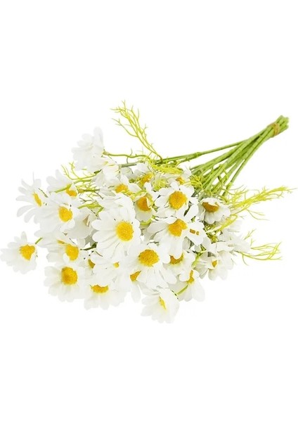 Beyaz 5 Adet 50 cm Yapay Beyaz Papatya Çiçek Buketi Dıy Vazo Ev Bahçe Oturma Odası Dekorasyon Düğün Parti Ipek Sahte Çiçekler (Yurt Dışından)