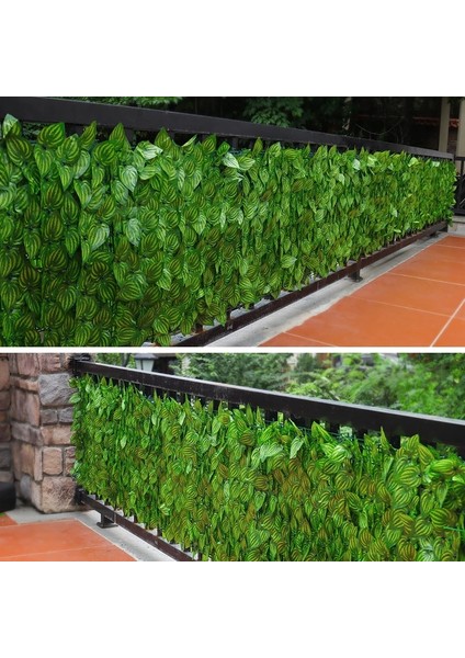Leaf2 0.5m x 2m Yapay Bitkiler Sarmaşık Gizlilik Çit Ekranı 118X19.7IN Çit Çit Yeşil Yaprak Ekran Duvar Dekoratif Zemin Bahçe Dekor Için (Yurt Dışından)