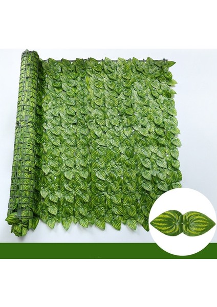 Karpuz 50X200CM 300CM Yapay Bitkiler Yaprak Çit Sarmaşık Çit Duvar Açık Gizlilik Ekranı Çit Balkon Dekorasyon Yeşil Sahte Bitki Ev Bahçe (Yurt Dışından)