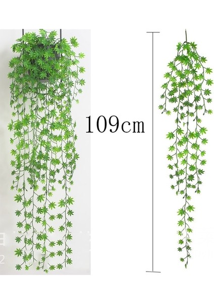 30 Yapay Bitki Sarmaşıklar Duvar Asılı Rattan Yapraklar Dalları Açık Bahçe Ev Dekorasyon Plastik Sahte Ipek Yaprak Yeşil Bitki Sarmaşık (Yurt Dışından)