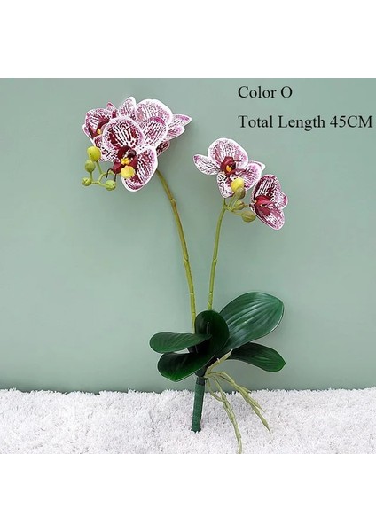 O 45 cm Lüks Lateks Orkide Yaprakları ile Yapay Çiçek Beyaz Kelebek Orkide Ev Düğün Dekorasyon Için Sahte Çiçek Flores (Yurt Dışından)