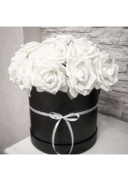 F01 Beyaz 25 Adet 10/20/25/30 Adet Beyaz 8 cm Köpük Yapay Gül Çiçek Çubuk Diy Ev Dekor Kapalı Sahte Çiçek Sanat Düğün Dekorasyon Buket (Yurt Dışından)