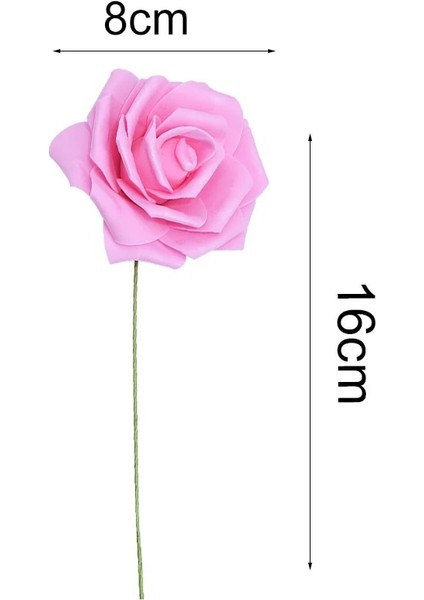 F01 Beyaz 25 Adet 10/20/25/30 Adet Beyaz 8 cm Köpük Yapay Gül Çiçek Çubuk Diy Ev Dekor Kapalı Sahte Çiçek Sanat Düğün Dekorasyon Buket (Yurt Dışından)