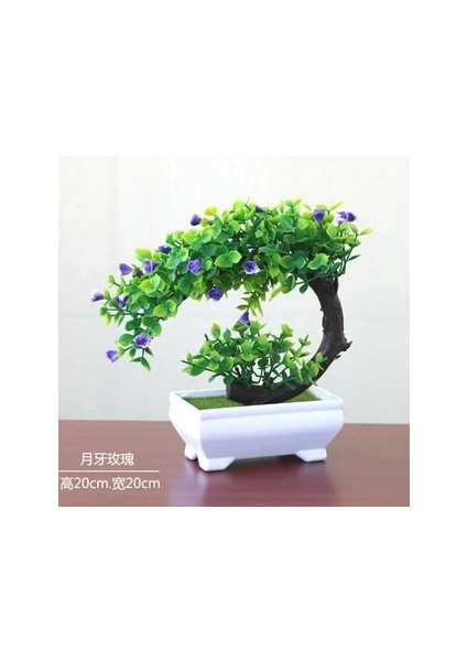 G2 Yapay Bitki Yapay Çiçek Ev Dekor Bonsai Ağacı Pot Bitki Ev Odası Bahçe Dekorasyon Için Sahte Çiçek Saksı Süs (Yurt Dışından)