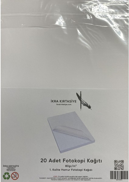 20 Adet A4 Fotokopi Kağıdı 80 gr
