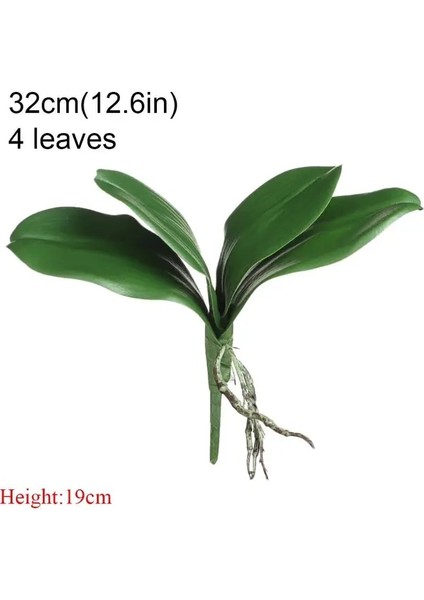 32 Cm-4 Yapraklar Phalaenopsis Yaprağı Yapay Bitki Yaprağı Dekoratif Çiçekler Ev Dekor Orkide Yaprakları (Yurt Dışından)