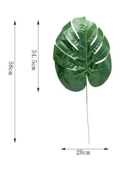 Te Da Hao Juan Bu Tek Parça Monstera Yapay Bitkiler Plastik Tropikal Palmiye Ağacı Yaprakları Ev Bahçe Dekorasyonu Aksesuarları Fotoğraf Dekoratif (Yurt Dışından)