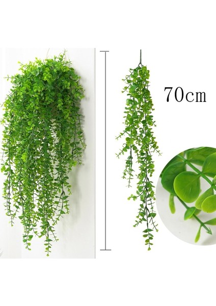 J Yapay Bitki Sarmaşıklar Duvar Asılı Rattan Yapraklar Dalları Açık Bahçe Ev Dekorasyon Plastik Sahte Ipek Yaprak Yeşil Bitki Sarmaşık (Yurt Dışından)