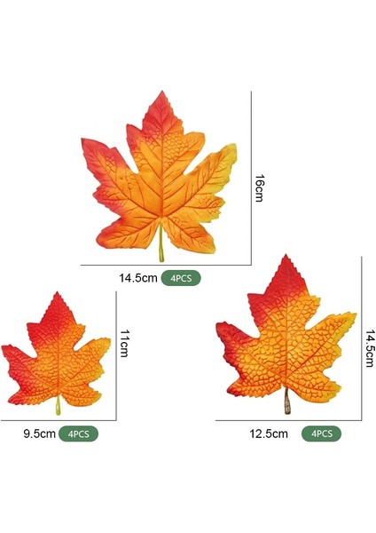 12 Adet Tedarik Akın Akçaağaç Yaprakları Cadılar Bayramı Hasat Festivali Çiçek Aranjmanı Dekorasyon Sarı Sonbahar Yaprakları Simülasyonmapleleaves (Yurt Dışından) indirimleri