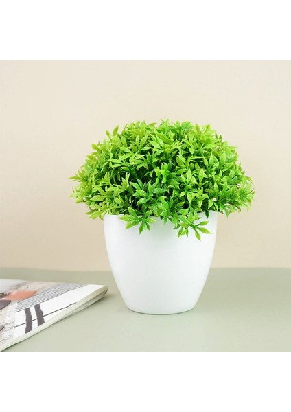 P Yapay Bitkiler Saksı Yeşil Bonsai Küçük Ağaç Çim Bitkiler Pot Süs Sahte Çiçekler Ev Bahçe Dekorasyonu Düğün Parti Için (Yurt Dışından)