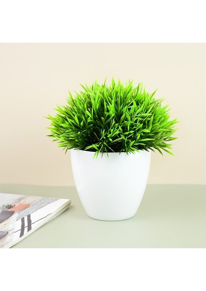 P Yapay Bitkiler Saksı Yeşil Bonsai Küçük Ağaç Çim Bitkiler Pot Süs Sahte Çiçekler Ev Bahçe Dekorasyonu Düğün Parti Için (Yurt Dışından)