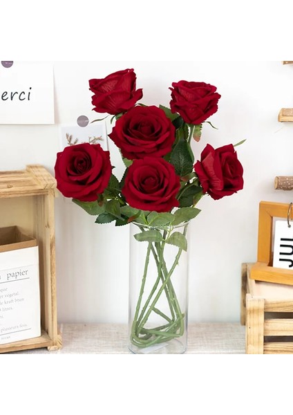 A-10 1 Adet 1 Adet/5 Adet Güzel Ipek Yapay Gül Çiçek Düğün Ev Masa Süsü Uzun Buket Düzenleme Sahte Bitki Sevgililer Günü Hediyeleri (Yurt Dışından) fiyatları