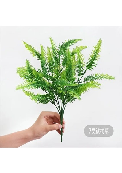 33 7 Çatal Su Çim Okaliptüs Plastik Yapay Bitkiler Yeşil Çim Plastik Çiçek Bitki Düğün Ev Dekorasyon Masa Dekorları (Yurt Dışından)