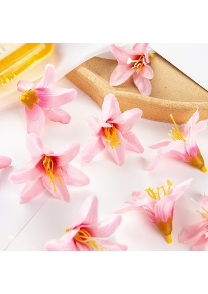 Açık Yeşil 10 Parça 50PC 8cm Scrapbooking Için Yapay Çiçekler Ipek Zambak Dıy Hediyeler Şeker Kutusu Düğün Bahçe Gül Kemer Ev Dekor Noel Çelenk (Yurt Dışından) indirimleri