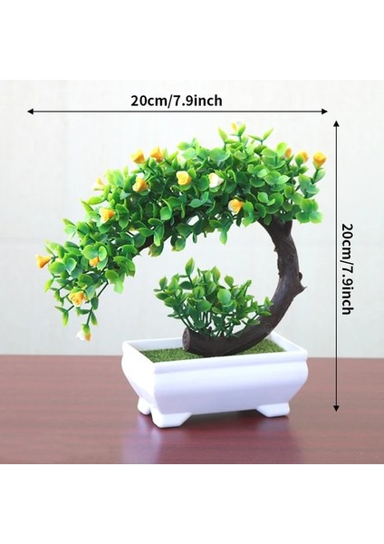 C3 Bonsai Küçük Ağaç Saksı Yapay Bitkiler Sahte Bitki Çiçekler Saksı Süsler Ev Odası Masa Dekorasyon Otel Bahçe Dekor Için (Yurt Dışından)