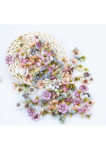 Mavi Gary 100 Parça Çok Renkli Küçük Ipek Papatya Noel Süslemeleri Ev Düğün Için Sahte Çiçek Scrapbooking Için Diy Hediyeler Kutusu Yapay Çiçekler (Yurt Dışından)