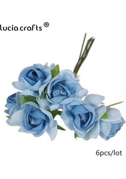 Stil 28 Mavi 6/10/12/50/70/90 Adet Mix Mavi Çiçek Kiraz Ercik Meyveleri Paketi Dıy Noel Düğün Pastası Hediye Kutusu Çelenkler Dekor C0302 (Yurt Dışından)