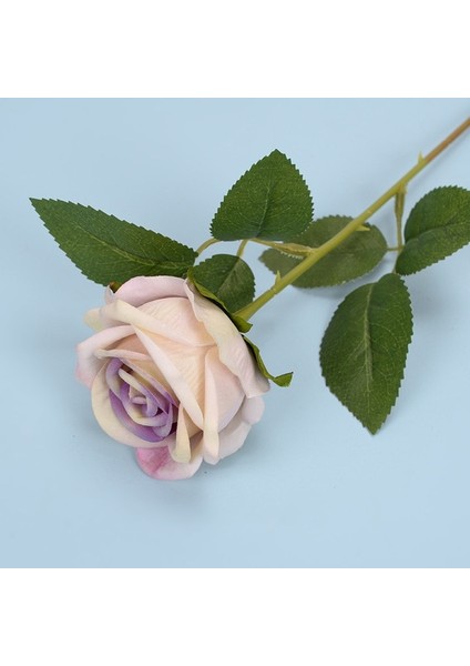 Mor Kalp 5 Adet 51 cm Yapay Çiçek Flanel Gül Sahte Çiçek Düğün Ev Dekorasyon Yapay Çiçek Dekorasyon Sevgililer Günü Hediyesi (Yurt Dışından)