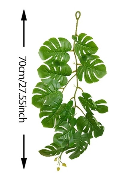 Küçük Boyut 120 cm Tropikal Palmiye Yaprakları Yapay Plastik Bitkiler Çelenk Duvar Asılı Büyük Monstera Ev Bahçe Oturma Odası Tavan Dekor Için (Yurt Dışından)