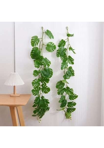 Küçük Boyut 120 cm Tropikal Palmiye Yaprakları Yapay Plastik Bitkiler Çelenk Duvar Asılı Büyük Monstera Ev Bahçe Oturma Odası Tavan Dekor Için (Yurt Dışından) fiyatları