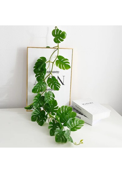 Küçük Boyut 120 cm Tropikal Palmiye Yaprakları Yapay Plastik Bitkiler Çelenk Duvar Asılı Büyük Monstera Ev Bahçe Oturma Odası Tavan Dekor Için (Yurt Dışından) indirimleri