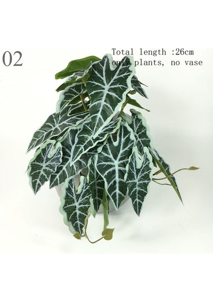 02 1 Adet Yapay Bitki Yeşil Dereotu Çiçek Rattan Yapraklar Parti Ev Dekor Kaplumbağa Yaprağı Düğün Festivali Dekorasyon Sahte Çiçekler (Yurt Dışından)