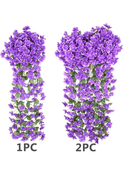 H Menekşe Yapay Çiçekler Asılı Duvar Dekor Asma Sahte Bitkiler Çelenk Dıy Ev Düğün Parti Sevgililer Günü Düğün Dekorasyon (Yurt Dışından) indirimleri