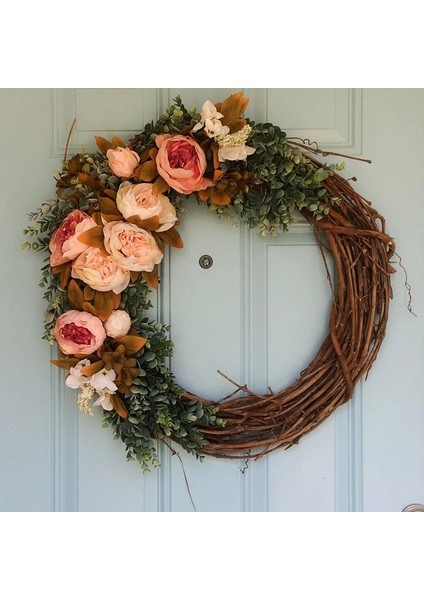 20 cm Düğün Dekorasyon Çelenk Doğal Rattan Çelenk Çelenk Dıy El Sanatları Dekor Ev Kapı Büyük Ağaç Noel Hediyesi Parti Süsleme (Yurt Dışından) fırsatları