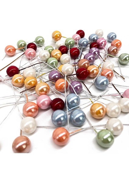 F07 100 Adet Mini Yapay Meyve Berry Çiçek Plastik Inci Ercik Kiraz Düğün Festivali Dıy Hediye Çelenk Dekorasyon Parti Malzemeleri (Yurt Dışından) modelleri