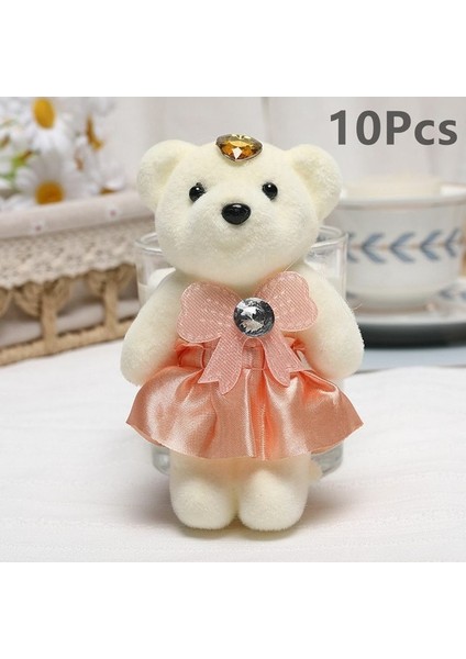 Şampanya 10 Adet Sevgililer Günü Ayı Çiçek Buketi Karikatür Peluş Bebek Teddy Bear Buketleri Mezuniyet Doğum Günü Düğün Hediyeleri Parti Dekor (Yurt Dışından)