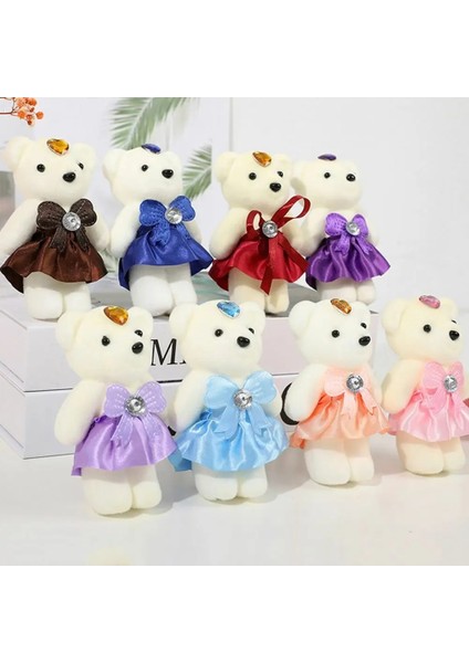 Koyu Mor 10 Adet Sevgililer Günü Ayı Çiçek Buketi Karikatür Peluş Bebek Teddy Bear Buketleri Mezuniyet Doğum Günü Düğün Hediyeleri Parti Dekoru (Yurt Dışından) indirimleri