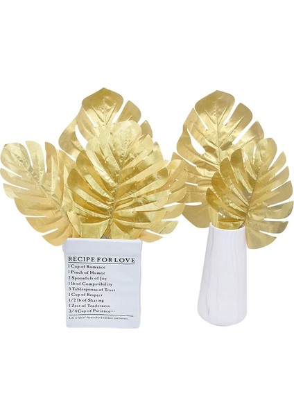 M05 21 cm 10 Adet S/m/l Altın Simülasyon Monstera Kaplumbağa Yaprakları Yapay Dekoratif Yapraklar Ev Düğün Parti Dekorasyon Için Çiçek (Yurt Dışından) fırsatları