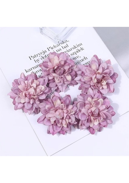 Mor 5 Adet 5 Adet Dahlia Yapay Ipek Çiçekler Düğün Ev Dekorasyon Için Kafaları Dıy Çelenk Hediye Kutusu Scrapbooking Craft Sahte Çiçek Kafa (Yurt Dışından)