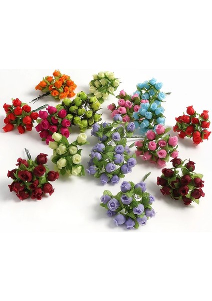 Gök Mavisi 12 Adet/grup Ipek Gül Yapay Çiçekler Buket Ev Dekor Için Sahte Çiçekler Noel Partisi Düğün Dekorasyon Çelenk Aksesuarları (Yurt Dışından) fiyatları