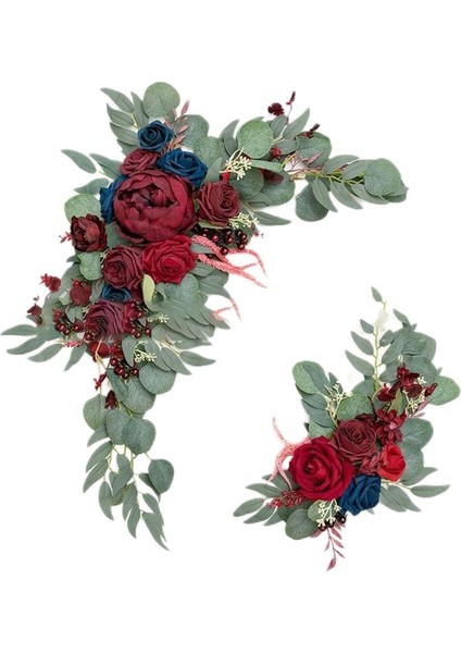 Seçenek 5 C Gerçekçi Yapay Çiçek Kemer Dekor Yapay Çiçek Ekran Sahte Bitki Düğün Parti Duvar Töreni Için Tatil Dekorasyon (Yurt Dışından)