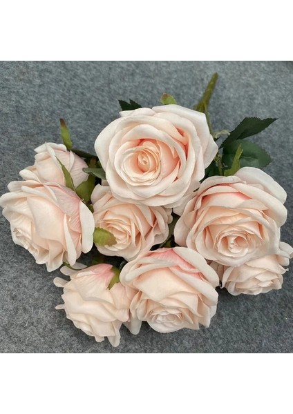 No 04 1 Buket 9 Kafaları Yapay Şakayık Çay Gül Çiçek Kamelya Ipek Sahte Çiçek Flores Dıy Ev Bahçe Düğün Dekorasyon Için (Yurt Dışından)