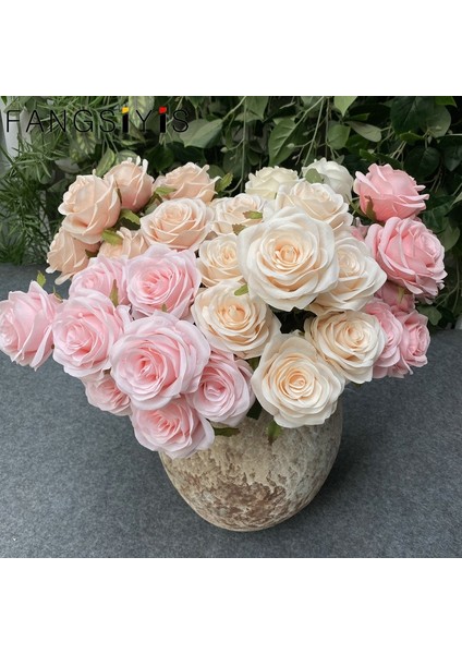 No 04 1 Buket 9 Kafaları Yapay Şakayık Çay Gül Çiçek Kamelya Ipek Sahte Çiçek Flores Dıy Ev Bahçe Düğün Dekorasyon Için (Yurt Dışından)