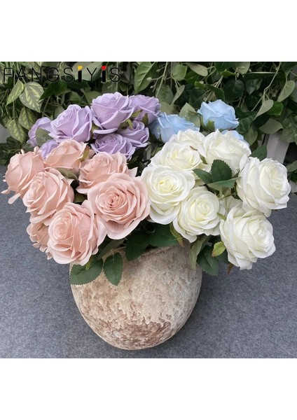 No 04 1 Buket 9 Kafaları Yapay Şakayık Çay Gül Çiçek Kamelya Ipek Sahte Çiçek Flores Dıy Ev Bahçe Düğün Dekorasyon Için (Yurt Dışından)