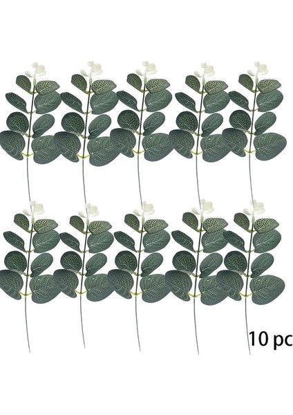 10 Adet 10 Adet 12" Okaliptüs Yaprakları Demet Şube Yapay Plastik Bitkiler Yeşil Yapraklar Düğün Sahte Sahte Çiçekler Kek Dıy Dekor Kaynaklanıyor (Yurt Dışından)