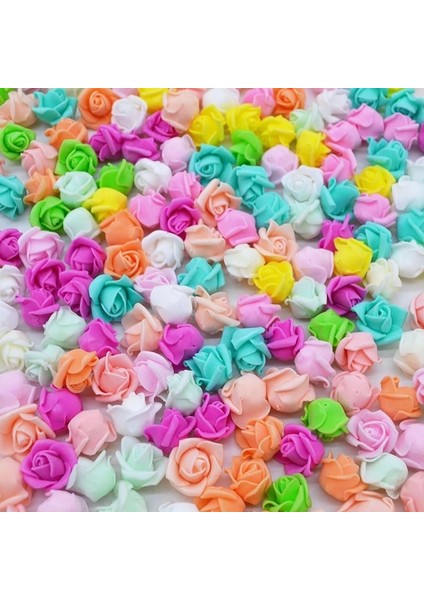 FH05 2 cm 100 Adet Mini 2 cm Köpük Gül Yapay Çiçek Düğün Gelin Buketi Parti Dekorasyon Doğum Günü Hediyesi Karalama Defteri Dıy Zanaat Malzemeleri (Yurt Dışından)