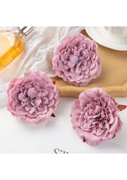 Menekşe 5 Parça 10PC Yapay Çiçekler Ev Dekor Düğün Bahçe Gül Kemer Şeker Kutusu Kek Malzemesi Ipek Dahlias Sahte Şakayık Noel Çelenk (Yurt Dışından)